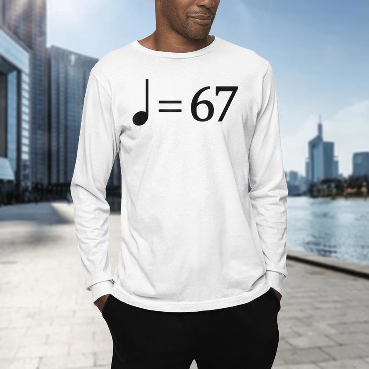 67 Music Meme Slang Musician Kids Music Teacher Men's Long Sleeve T-Shirt, gift for family, gift for coworker 67 Music Meme Slang Musician Kids Music Teacher Men's Long Sleeve T-Shirt, gift for family, gift for coworker