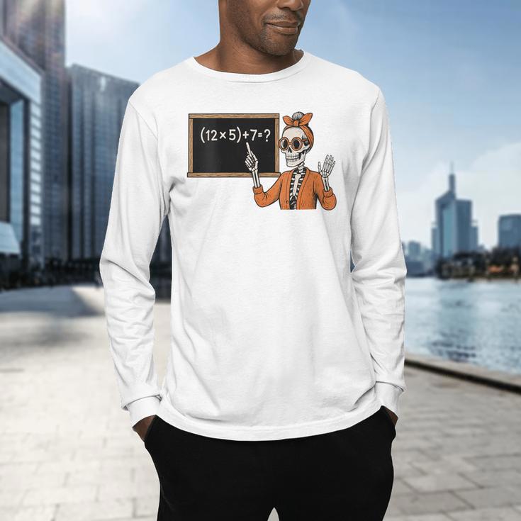 67 Teacher Halloween Skeleton Six Seven Meme Brainrot Math Men's Long Sleeve T-Shirt, gift for family, gift for coworker 67 Teacher Halloween Skeleton Six Seven Meme Brainrot Math Men's Long Sleeve T-Shirt, gift for family, gift for coworker