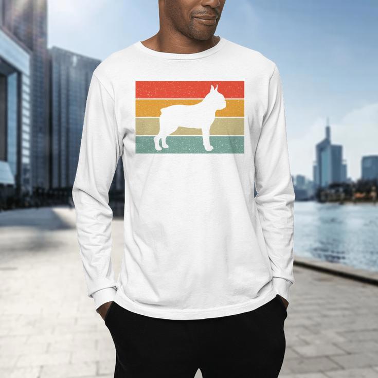 Boston Terrier Dog Lover Retro Vintage Cool For Dog Owner Men's Long Sleeve T-Shirt, gift for family, gift for coworker