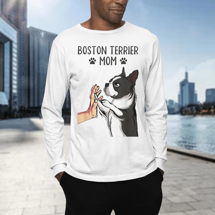 Boston Terrier Mom Dogs Mum Woman Men's Long Sleeve T-Shirt, gift for family, gift for coworker