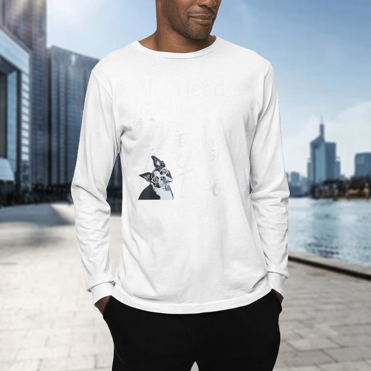 Boston Terrier Reading Books Love My Dog Men Women Kids T-Shirt Men's Long Sleeve T-Shirt, gift for family, gift for coworker