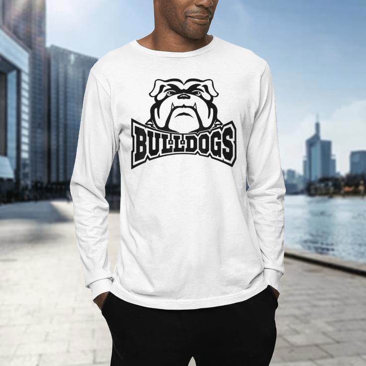 Bulldogs Teacher Student School Sports Fan Team Spirit Men's Long Sleeve T-Shirt, gift for family, gift for coworker