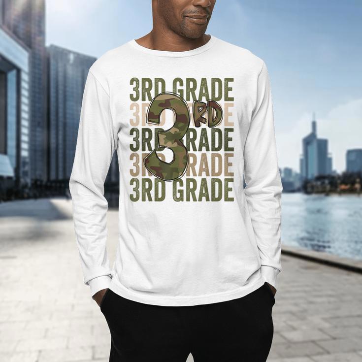 Camo Team 3rd Grade Squad Back To School Teacher Kids Boys Men's Long Sleeve T-Shirt, gift for family, gift for coworker Camo Team 3rd Grade Squad Back To School Teacher Kids Boys Men's Long Sleeve T-Shirt, gift for family, gift for coworker