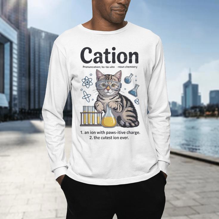 Cation Shirt Cat Science Chemistry Teacher Chemist Pun Men's Long Sleeve T-Shirt, gift for family, gift for coworker Cation Shirt Cat Science Chemistry Teacher Chemist Pun Men's Long Sleeve T-Shirt, gift for family, gift for coworker