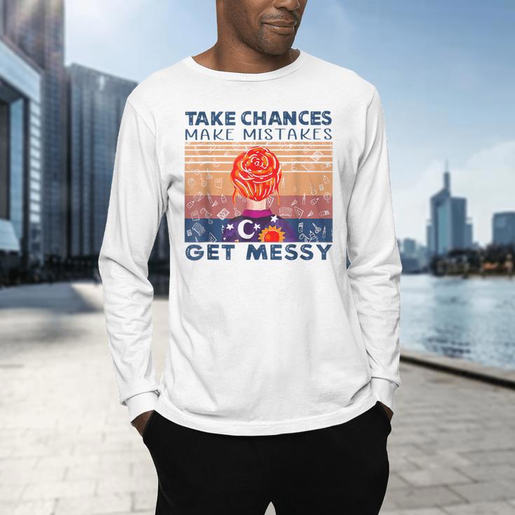 Take Chances Make Mistakes Get Messy Vintage Teacher Life Men's Long Sleeve T-Shirt, gift for family, gift for coworker Take Chances Make Mistakes Get Messy Vintage Teacher Life Men's Long Sleeve T-Shirt, gift for family, gift for coworker