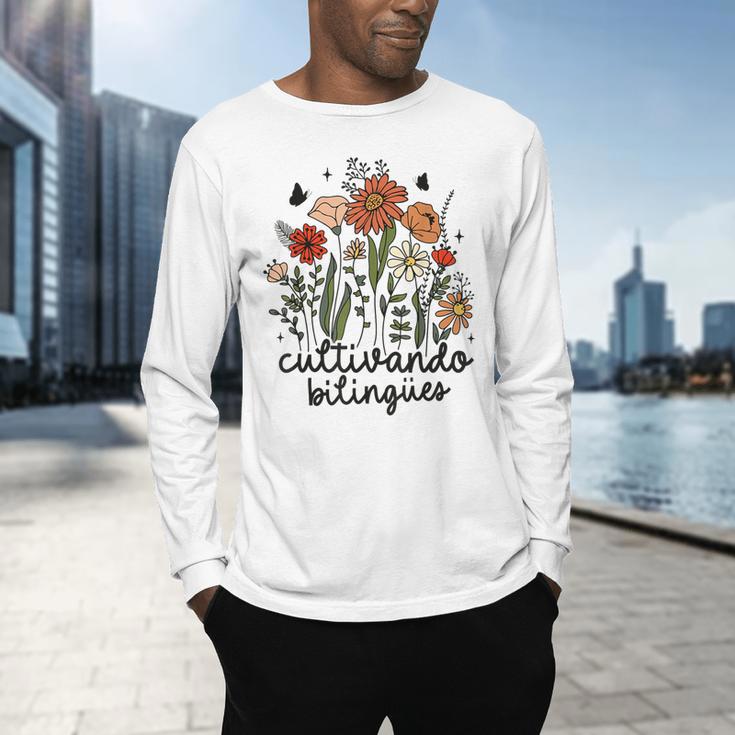 Cultivando Bilingues Dual Language Crew Bilingual Teacher Men Women Girls Kids Men's Long Sleeve T-Shirt, gift for family, gift for coworker