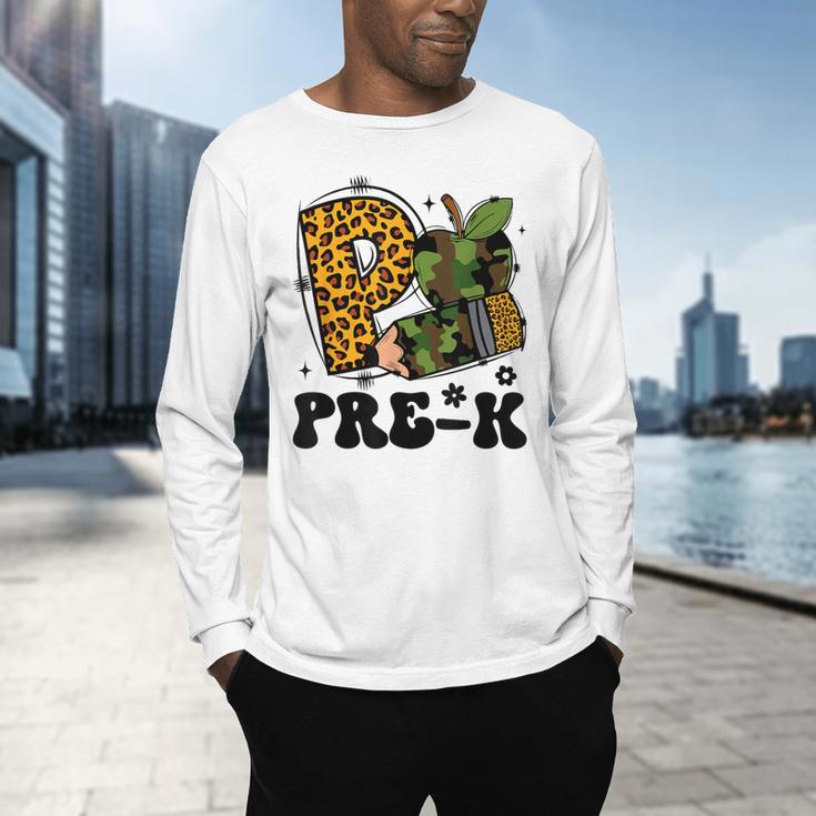Cute Camo Pre K Back To School Teacher Kid Preschool Men's Long Sleeve T-Shirt, gift for family, gift for coworker Cute Camo Pre K Back To School Teacher Kid Preschool Men's Long Sleeve T-Shirt, gift for family, gift for coworker