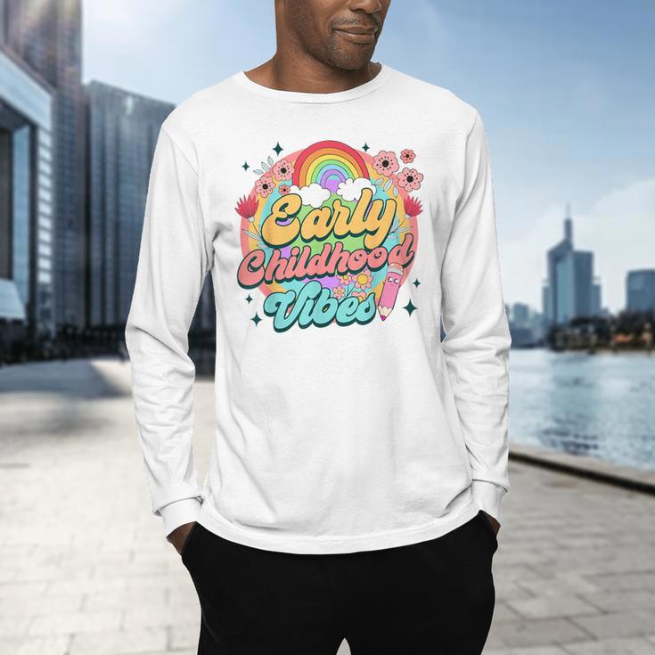 Daycare Teacher Daycare Provider Early Childhood Vibes Men's Long Sleeve T-Shirt, gift for family, gift for coworker Daycare Teacher Daycare Provider Early Childhood Vibes Men's Long Sleeve T-Shirt, gift for family, gift for coworker