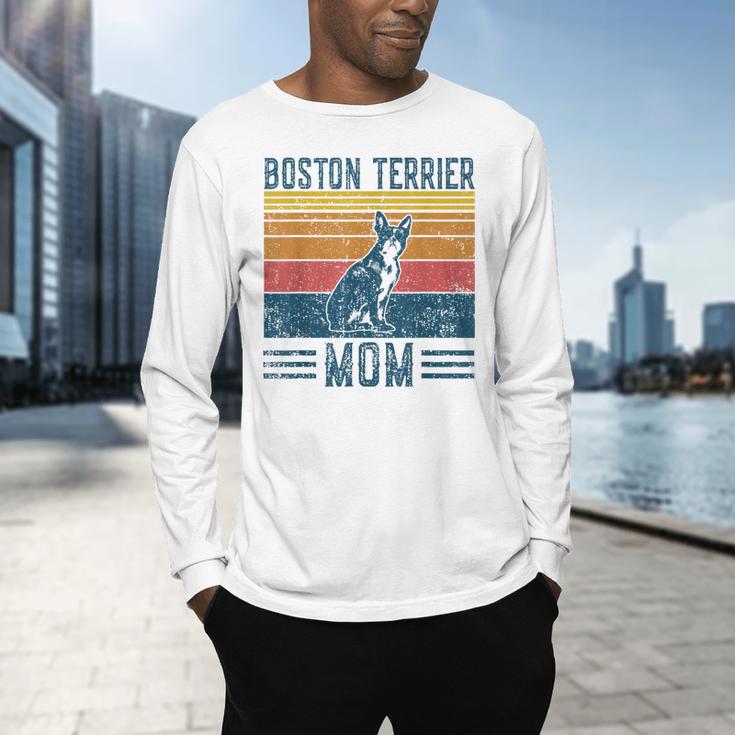 Dog Boston Terrier Mom Vintage Boston Terrier Mom Men's Long Sleeve T-Shirt, gift for family, gift for coworker
