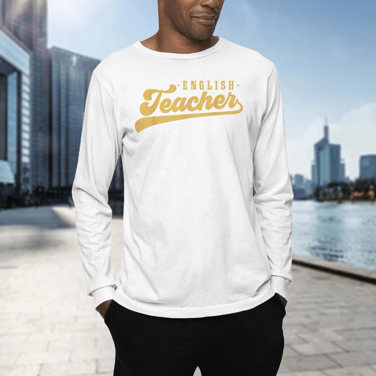 English Teacher Men Women Vintage Graphic English Teacher Men's Long Sleeve T-Shirt, gift for family, gift for coworker English Teacher Men Women Vintage Graphic English Teacher Men's Long Sleeve T-Shirt, gift for family, gift for coworker