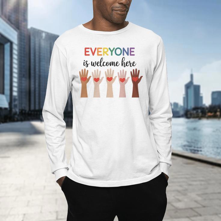 Everyone Is Welcome Here Idaho Teacher Men's Long Sleeve T-Shirt, gift for family, gift for coworker Everyone Is Welcome Here Idaho Teacher Men's Long Sleeve T-Shirt, gift for family, gift for coworker