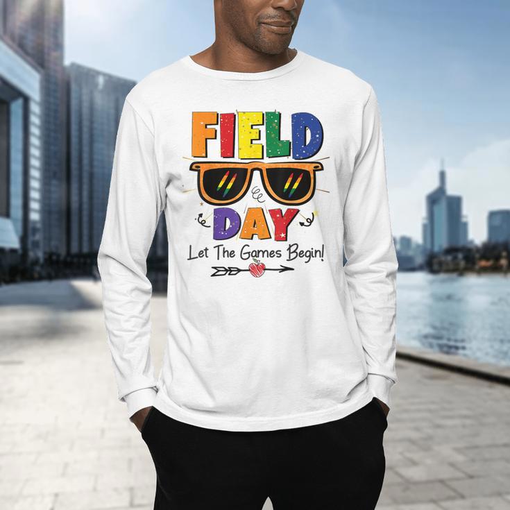 Field Day 2025 Let The Games Begin Kids Boys Girls Teachers Men's Long Sleeve T-Shirt, gift for family, gift for coworker Field Day 2025 Let The Games Begin Kids Boys Girls Teachers Men's Long Sleeve T-Shirt, gift for family, gift for coworker