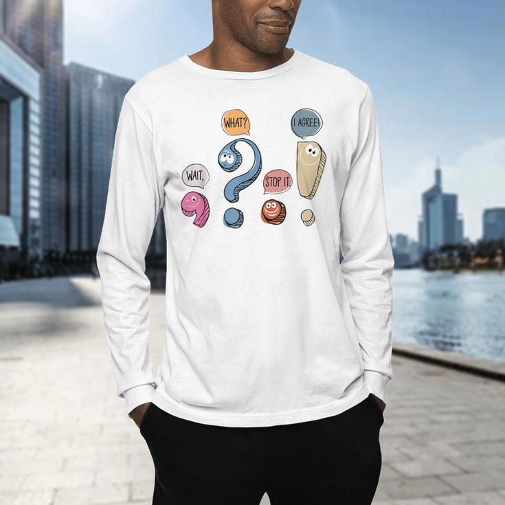 Grammar Teacher Punctuation For English Teacher Men Women Men's Long Sleeve T-Shirt, gift for family, gift for coworker