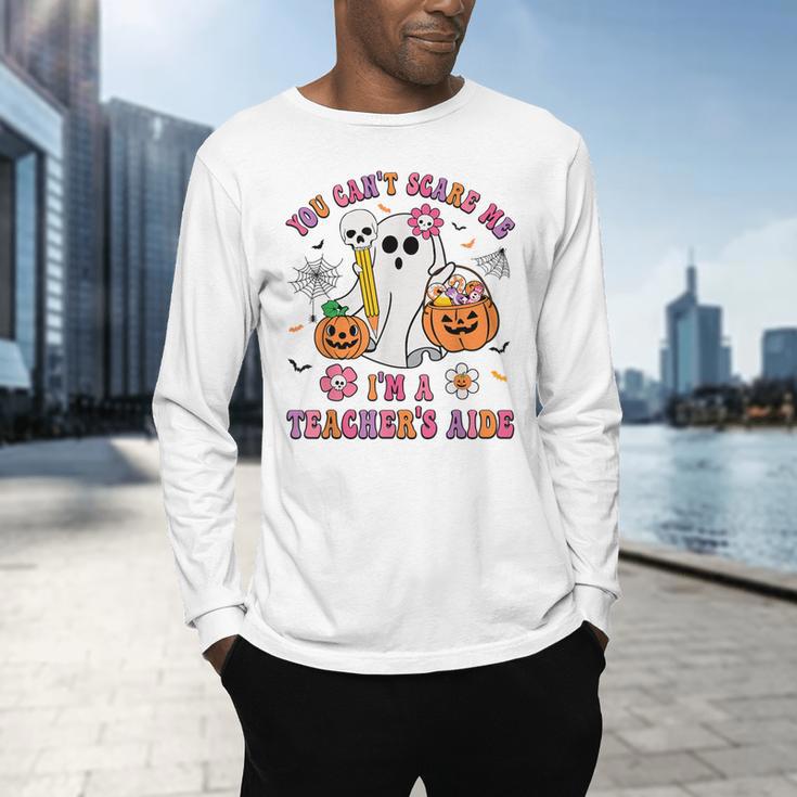 Halloween You Can't Scare Me I'm A School Teacher's Aide Men's Long Sleeve T-Shirt, gift for family, gift for coworker