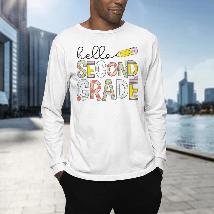 Hello Second Grade Team 2nd Grade Back To School Teacher Kid Men's Long Sleeve T-Shirt, gift for family, gift for coworker Hello Second Grade Team 2nd Grade Back To School Teacher Kid Men's Long Sleeve T-Shirt, gift for family, gift for coworker