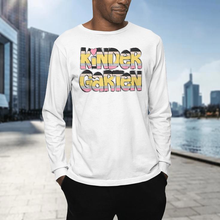 Kindergarten Pencil First Day Of School Teacher Toddler Kids Men's Long Sleeve T-Shirt, gift for family, gift for coworker Kindergarten Pencil First Day Of School Teacher Toddler Kids Men's Long Sleeve T-Shirt, gift for family, gift for coworker