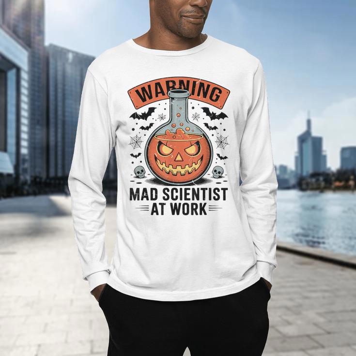 Mad Scientist Pumpkin Science Teacher Halloween Costume Kids Men's Long Sleeve T-Shirt, gift for family, gift for coworker Mad Scientist Pumpkin Science Teacher Halloween Costume Kids Men's Long Sleeve T-Shirt, gift for family, gift for coworker