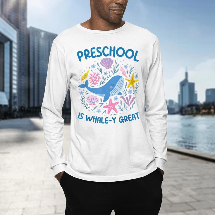 Preschool Is Whale-y Great Preschool Teacher Men's Long Sleeve T-Shirt, gift for family, gift for coworker Preschool Is Whale-y Great Preschool Teacher Men's Long Sleeve T-Shirt, gift for family, gift for coworker