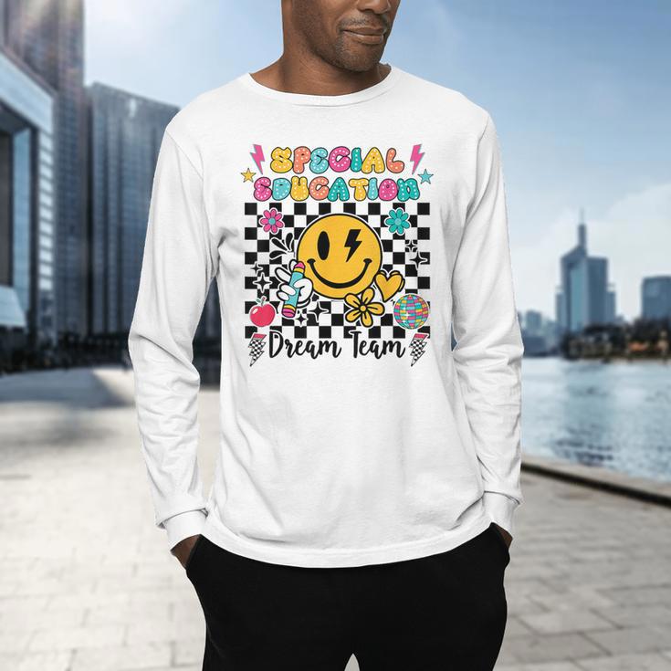 Retro Special Education Squad Groovy Dream Team Teacher Men's Long Sleeve T-Shirt, gift for family, gift for coworker Retro Special Education Squad Groovy Dream Team Teacher Men's Long Sleeve T-Shirt, gift for family, gift for coworker