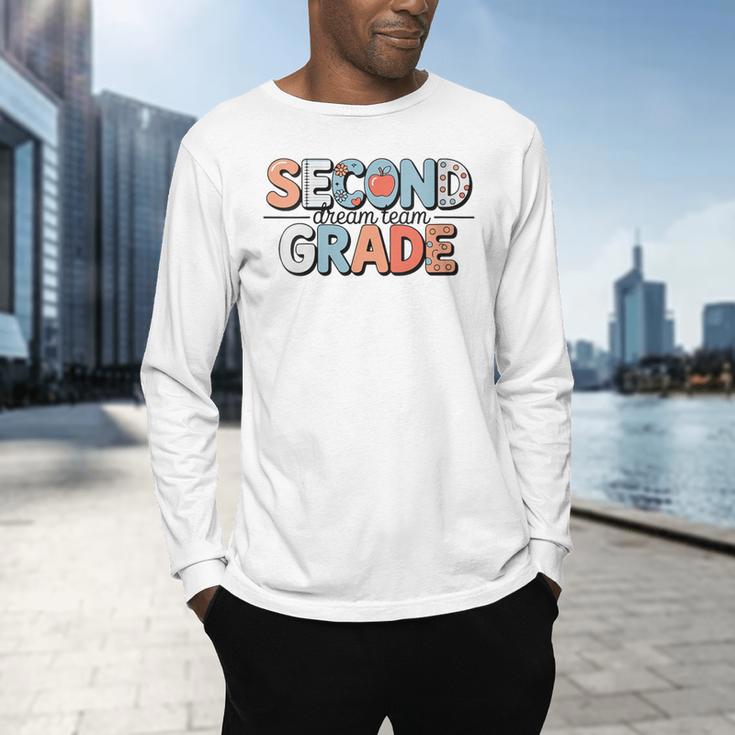 Second Grade Dream Team Back To School 2nd Grade Teacher Men's Long Sleeve T-Shirt, gift for family, gift for coworker Second Grade Dream Team Back To School 2nd Grade Teacher Men's Long Sleeve T-Shirt, gift for family, gift for coworker