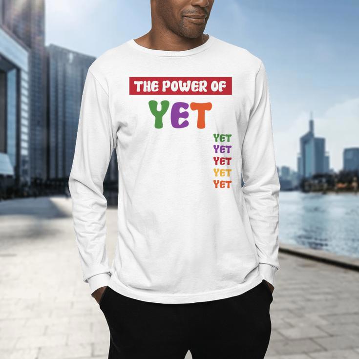 Teacher Growth Mindset Power Of Yet Men's Long Sleeve T-Shirt, gift for family, gift for coworker Teacher Growth Mindset Power Of Yet Men's Long Sleeve T-Shirt, gift for family, gift for coworker