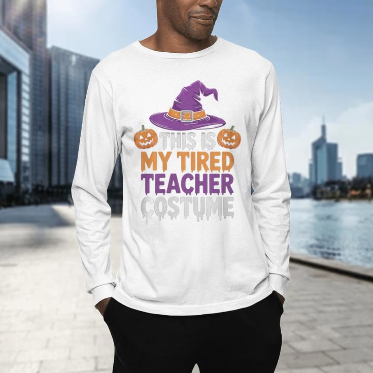 This Is My Tired Teacher Costume Halloween Premium Tri-Blend Men's Long Sleeve T-Shirt, gift for family, gift for coworker