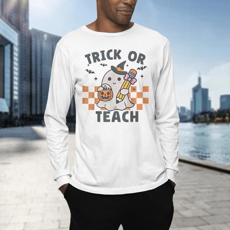 Trick Or Teach Teacher Men's Long Sleeve T-Shirt, gift for family, gift for coworker Trick Or Teach Teacher Men's Long Sleeve T-Shirt, gift for family, gift for coworker