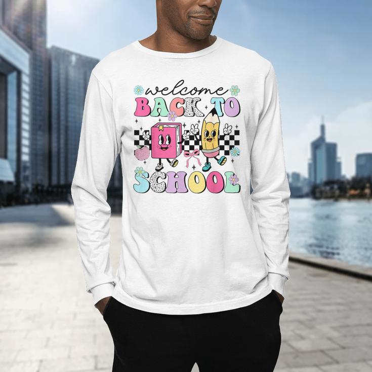 Welcome Back To School 2024 Teachers Students First Day Men's Long Sleeve T-Shirt, gift for family, gift for coworker Welcome Back To School 2024 Teachers Students First Day Men's Long Sleeve T-Shirt, gift for family, gift for coworker