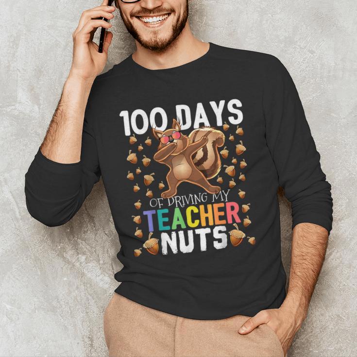 100 Days Of Driving My Teacher Nuts Dabbing Squirrel School Men's Long Sleeve T-Shirt, novelty gifts, funny gifts 100 Days Of Driving My Teacher Nuts Dabbing Squirrel School Men's Long Sleeve T-Shirt, novelty gifts, funny gifts