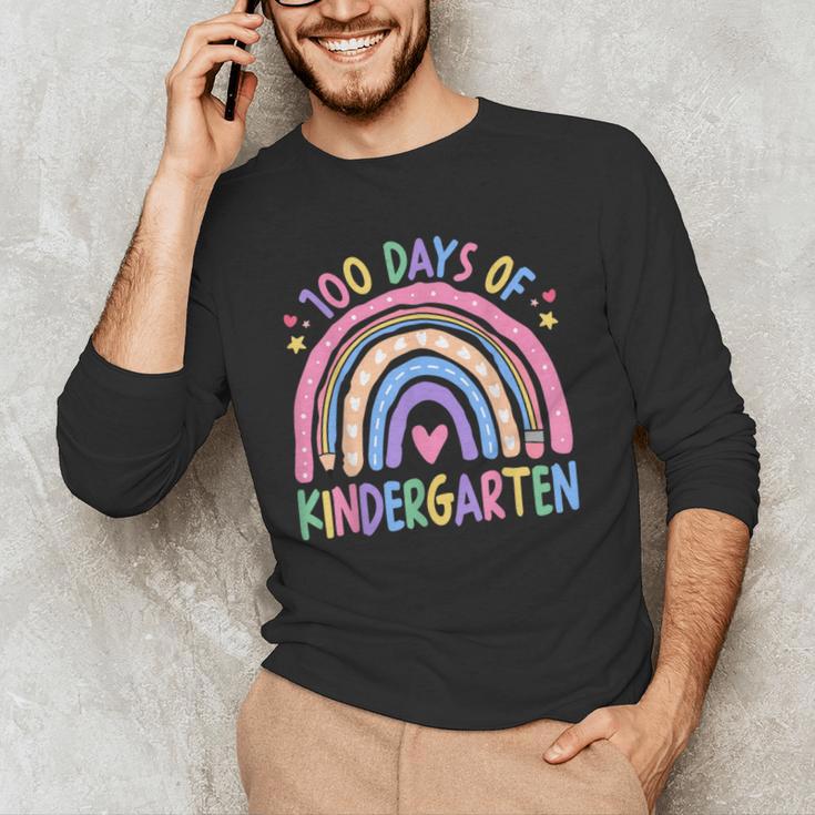 100th Day Of Kindergarten Teacher Kids 100 Days Smarter Men's Long Sleeve T-Shirt, novelty gifts, funny gifts 100th Day Of Kindergarten Teacher Kids 100 Days Smarter Men's Long Sleeve T-Shirt, novelty gifts, funny gifts