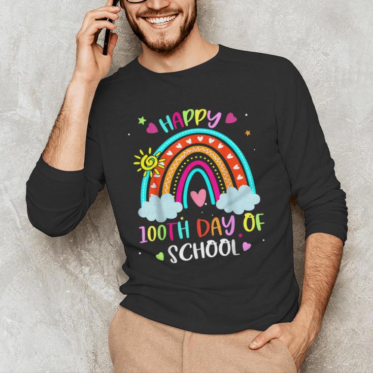 100th Day Of School Rainbow Happy 100 Days Smarter Teacher Men's Long Sleeve T-Shirt, novelty gifts, funny gifts 100th Day Of School Rainbow Happy 100 Days Smarter Teacher Men's Long Sleeve T-Shirt, novelty gifts, funny gifts