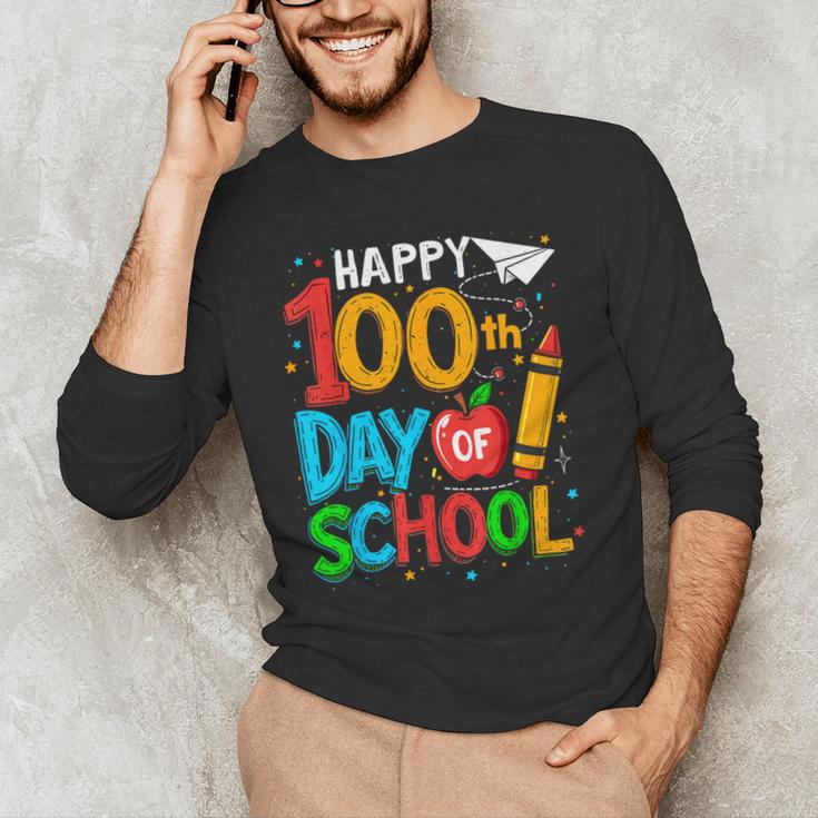 100th Day Of School Teachers Kids Happy 100 Days Men's Long Sleeve T-Shirt, novelty gifts, funny gifts 100th Day Of School Teachers Kids Happy 100 Days Men's Long Sleeve T-Shirt, novelty gifts, funny gifts