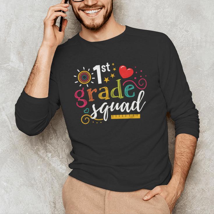 1st First Grade Squad Student Teacher Back To School Men's Long Sleeve T-Shirt, novelty gifts, funny gifts 1st First Grade Squad Student Teacher Back To School Men's Long Sleeve T-Shirt, novelty gifts, funny gifts