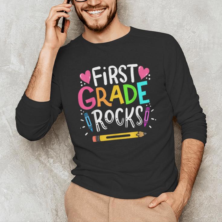 1st Grade Teacher Men's Long Sleeve T-Shirt, novelty gifts, funny gifts