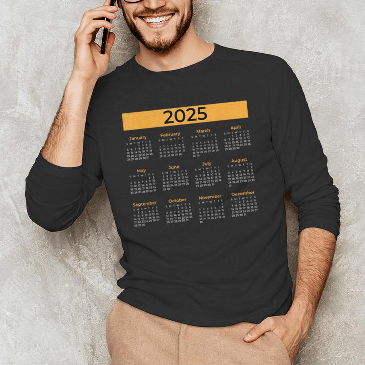 2025 Calendar For Planners Teachers Offices Months Men's Long Sleeve T-Shirt, novelty gifts, funny gifts 2025 Calendar For Planners Teachers Offices Months Men's Long Sleeve T-Shirt, novelty gifts, funny gifts