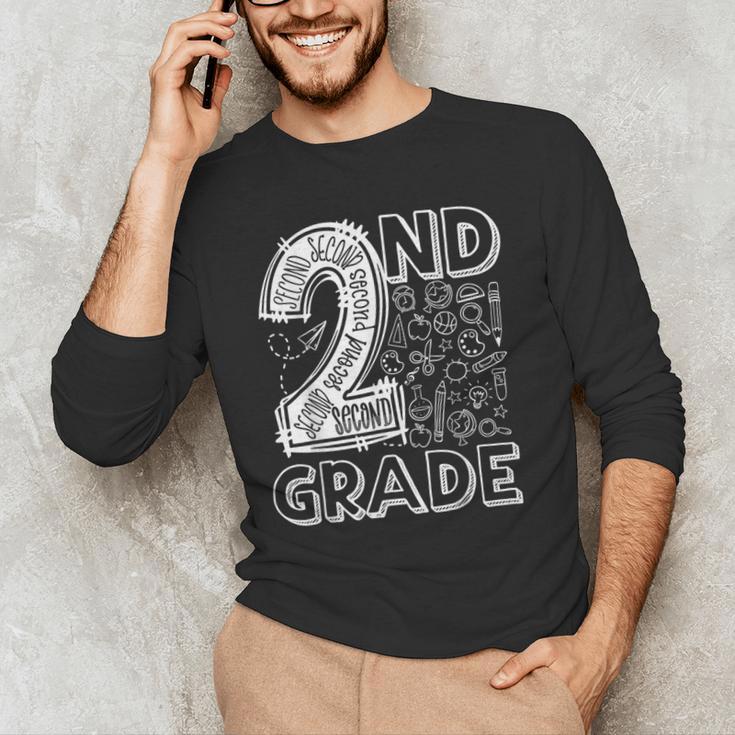 2nd Grade Typography Team 2nd Grade Teacher Back To School Men's Long Sleeve T-Shirt, novelty gifts, funny gifts 2nd Grade Typography Team 2nd Grade Teacher Back To School Men's Long Sleeve T-Shirt, novelty gifts, funny gifts