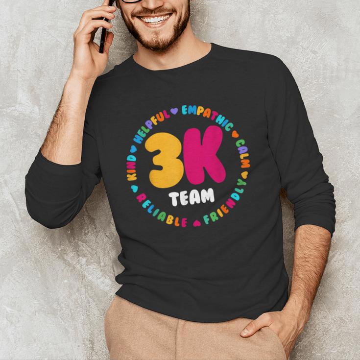 3K Team & Teacher Squad Threes Crew PreK Elementary Team Men's Long Sleeve T-Shirt, novelty gifts, funny gifts 3K Team & Teacher Squad Threes Crew PreK Elementary Team Men's Long Sleeve T-Shirt, novelty gifts, funny gifts