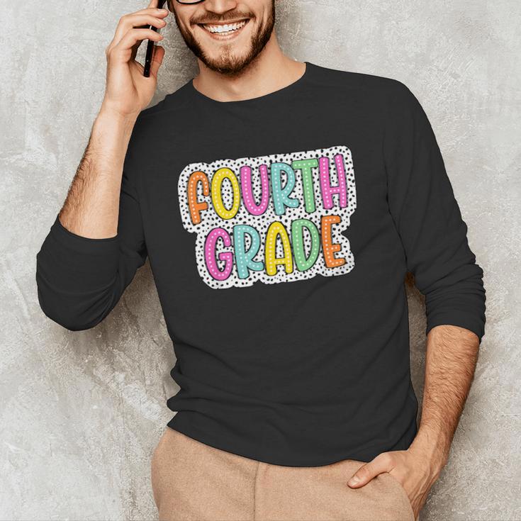 4th Grade Back To School Dalmatian Dots Teacher Student Men's Long Sleeve T-Shirt, novelty gifts, funny gifts 4th Grade Back To School Dalmatian Dots Teacher Student Men's Long Sleeve T-Shirt, novelty gifts, funny gifts