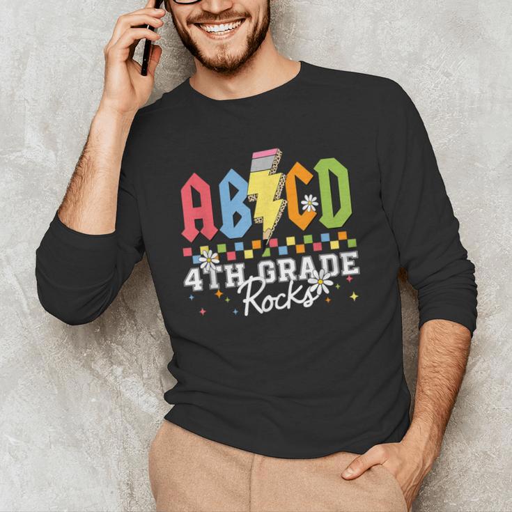 4th Grade Rocks ABCD Back To School Rock Teachers Men's Long Sleeve T-Shirt, novelty gifts, funny gifts 4th Grade Rocks ABCD Back To School Rock Teachers Men's Long Sleeve T-Shirt, novelty gifts, funny gifts