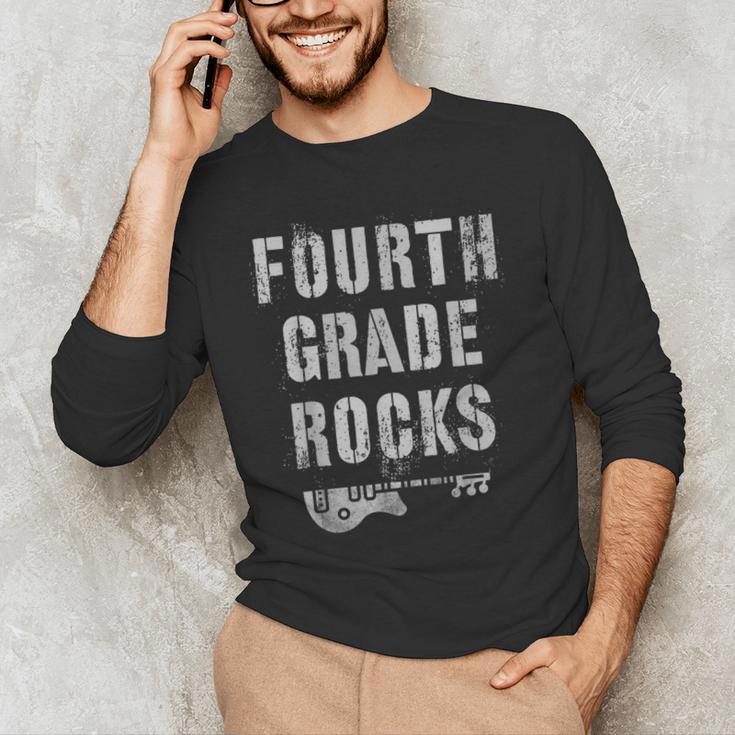 4th GRADE Rocks Teacher Rockstars I Teach Ready To Rock Men's Long Sleeve T-Shirt, novelty gifts, funny gifts 4th GRADE Rocks Teacher Rockstars I Teach Ready To Rock Men's Long Sleeve T-Shirt, novelty gifts, funny gifts