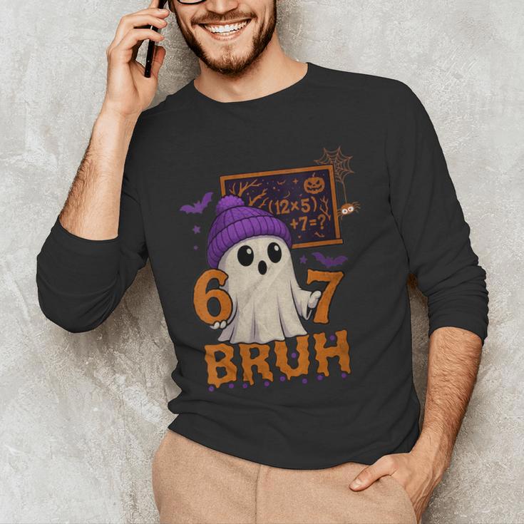 67 Teacher Halloween Ghost Six Seven Meme Math Equation Bruh Men's Long Sleeve T-Shirt, novelty gifts, funny gifts 67 Teacher Halloween Ghost Six Seven Meme Math Equation Bruh Men's Long Sleeve T-Shirt, novelty gifts, funny gifts