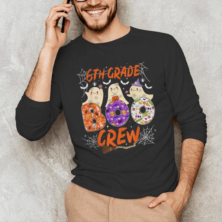 6th Grade Boo Crew Sixth Grade Halloween Teacher Kid Men's Long Sleeve T-Shirt, novelty gifts, funny gifts