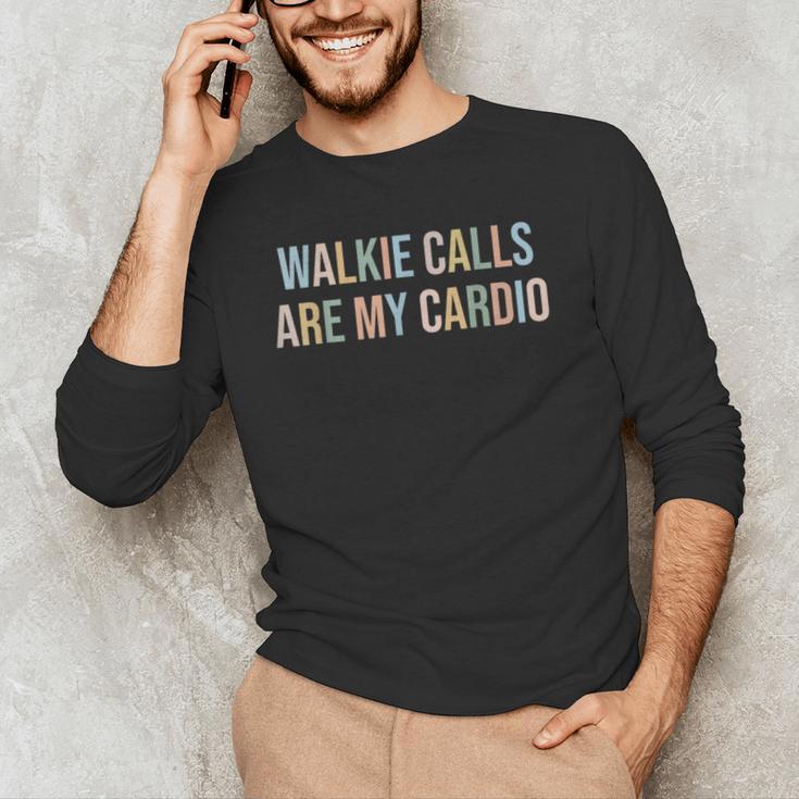 ABA SPED Teacher Coping Skills Walkie Calls Are My Cardio Men's Long Sleeve T-Shirt, novelty gifts, funny gifts ABA SPED Teacher Coping Skills Walkie Calls Are My Cardio Men's Long Sleeve T-Shirt, novelty gifts, funny gifts