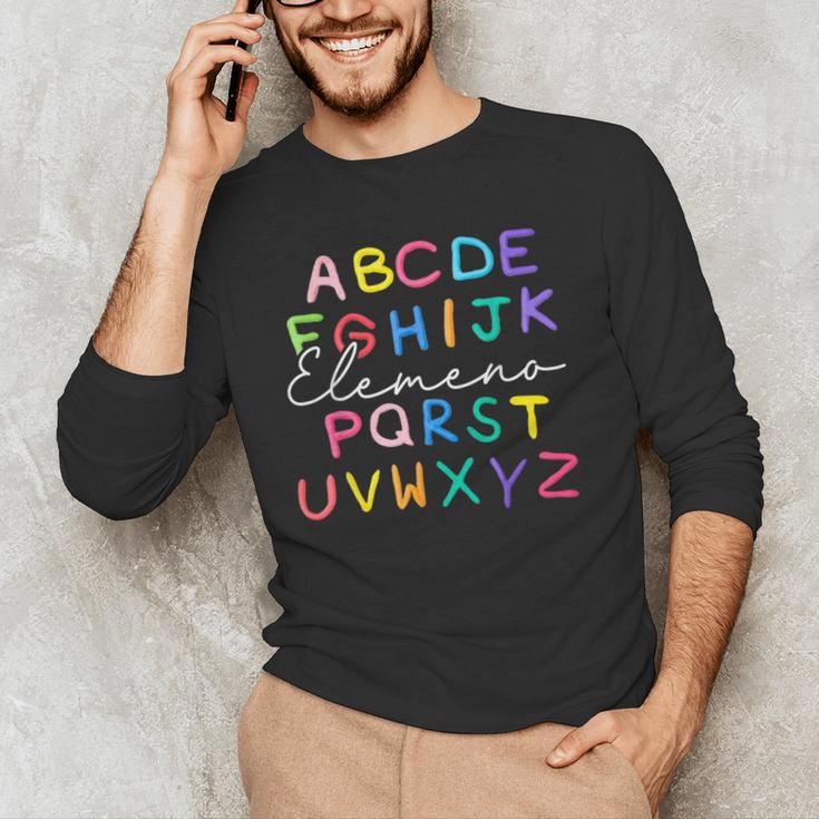 ABC Elemeno Kindergarten Teacher Boy Girl Kid Back To School Men's Long Sleeve T-Shirt, novelty gifts, funny gifts ABC Elemeno Kindergarten Teacher Boy Girl Kid Back To School Men's Long Sleeve T-Shirt, novelty gifts, funny gifts