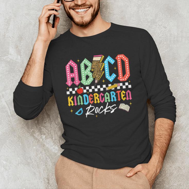 ABCD Kindergarten Rocks Pencil Lightning Teachers Rock Boys Men's Long Sleeve T-Shirt, novelty gifts, funny gifts ABCD Kindergarten Rocks Pencil Lightning Teachers Rock Boys Men's Long Sleeve T-Shirt, novelty gifts, funny gifts