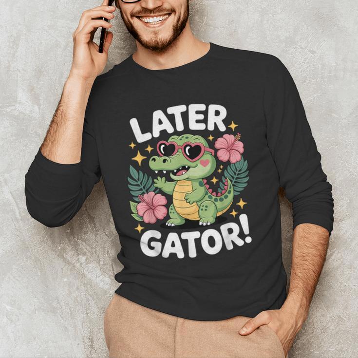 Alligator Later Gator Teacher Summer Last Day Fun Men's Long Sleeve T-Shirt, novelty gifts, funny gifts Alligator Later Gator Teacher Summer Last Day Fun Men's Long Sleeve T-Shirt, novelty gifts, funny gifts