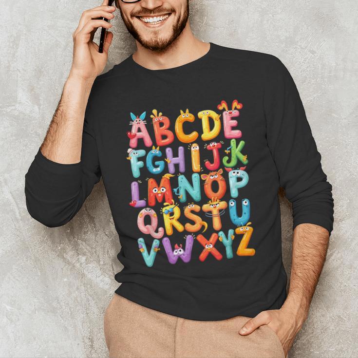 Alphabet A-Z ABC Kids Back To School Pre K Teachers Men's Long Sleeve T-Shirt, novelty gifts, funny gifts Alphabet A-Z ABC Kids Back To School Pre K Teachers Men's Long Sleeve T-Shirt, novelty gifts, funny gifts