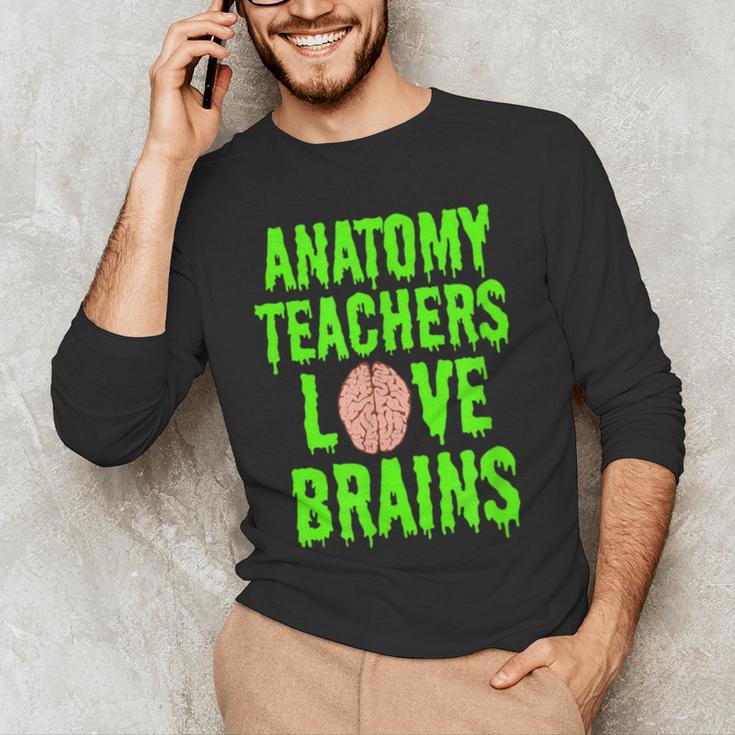 Anatomy Teachers Love Brains Halloween Teacher Costume Shirt Men's Long Sleeve T-Shirt, novelty gifts, funny gifts Anatomy Teachers Love Brains Halloween Teacher Costume Shirt Men's Long Sleeve T-Shirt, novelty gifts, funny gifts