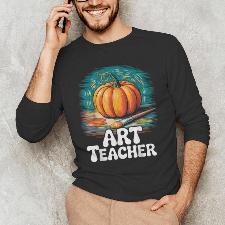 Art Teacher Pumpkin Painting Halloween Costume Men's Long Sleeve T-Shirt, novelty gifts, funny gifts Art Teacher Pumpkin Painting Halloween Costume Men's Long Sleeve T-Shirt, novelty gifts, funny gifts