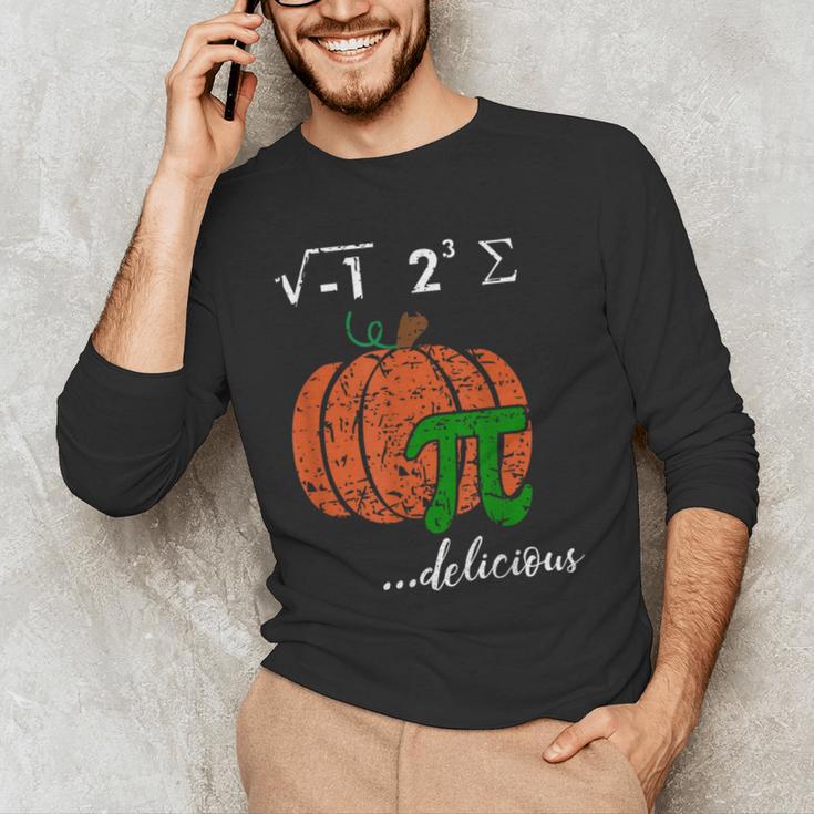 I Ate Some Pumpkin Pi Pie Math Teacher Halloween For Men Women Kids Men's Long Sleeve T-Shirt, novelty gifts, funny gifts